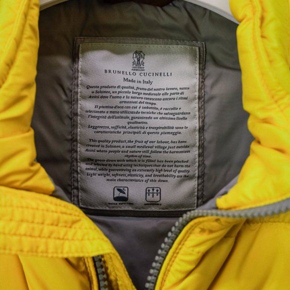 Brunello Cucinelli Yellow Puffer Vest - Picture 4 of 16